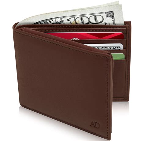 compact leather wallet men's.